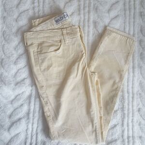 Wildfox yellow velvet skinny leg pants